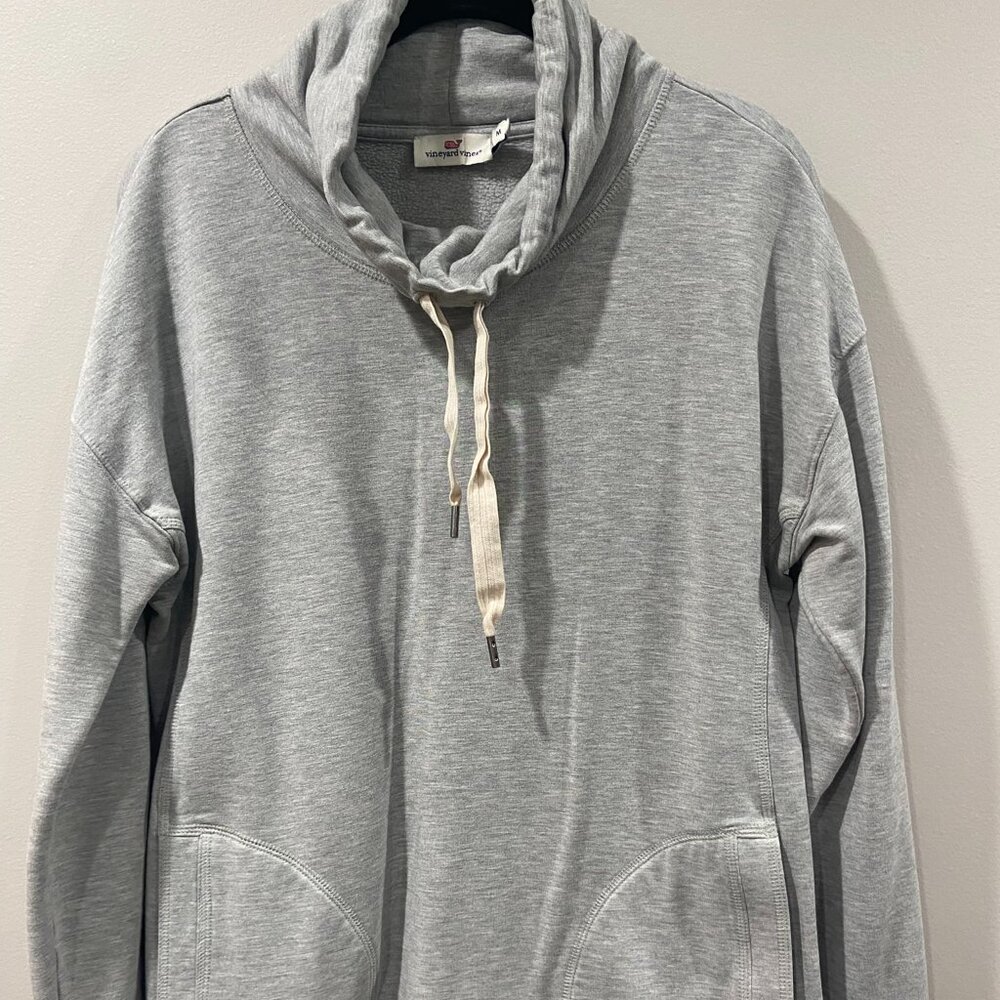Vineyard Vines Funnel Neck Pullover Sweater Sweatshirt Gray Women’s Size M